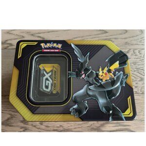 2019 Pokemon TCG Empty Pikachu & Zekrom Tag Team Tin & Marker